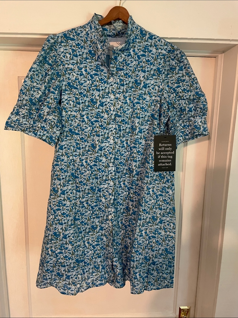 New Tuckernuck Hyacinth House Poppies Floral Ruffle Collar Louisa Dress Large - Picture 5 of 12